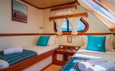 Disfruta de una estadia comoda en las cabinas del catamaran Seaman.