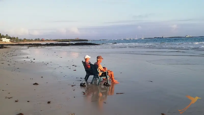 clients who also donated goods at the beach of Galapagos