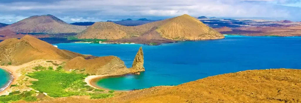 rock formation pinnacle rock on Bartolome island