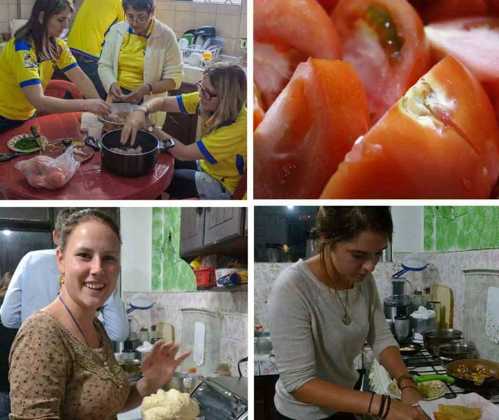 El personal de Soleq travel cocinando juntos