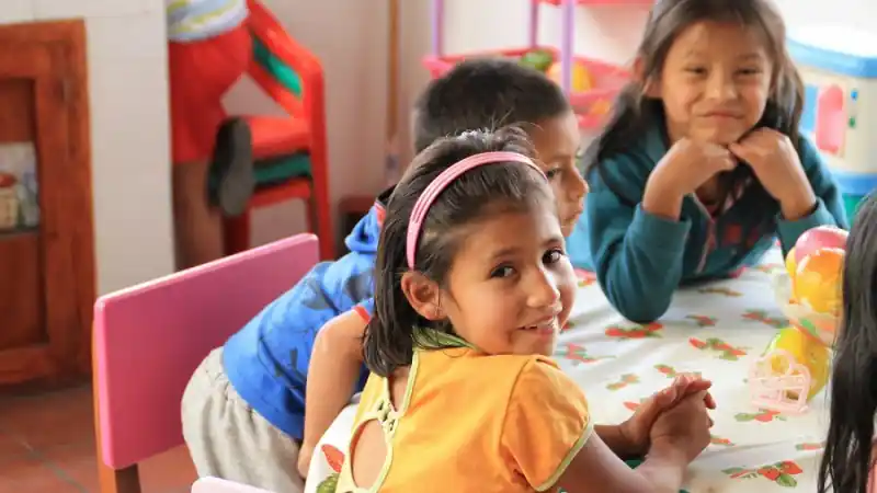 smiling girl in the Refugio de los sueños