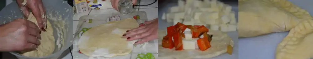 preparing empanada de viento