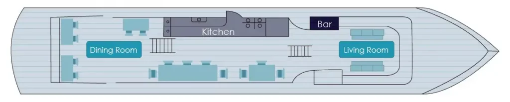 deckplan of yacht fragata -
