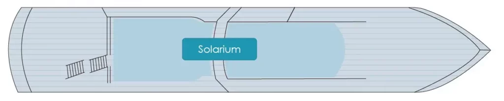 deckplan of yacht fragata - sundeck