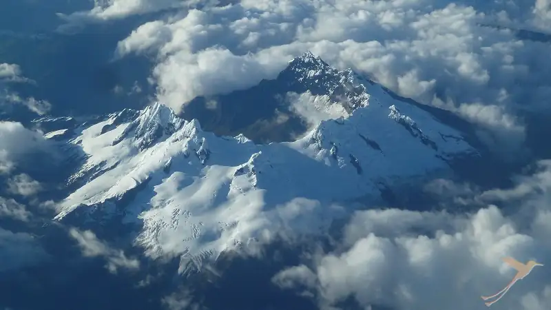 El volcán El Altar desde lo alto.