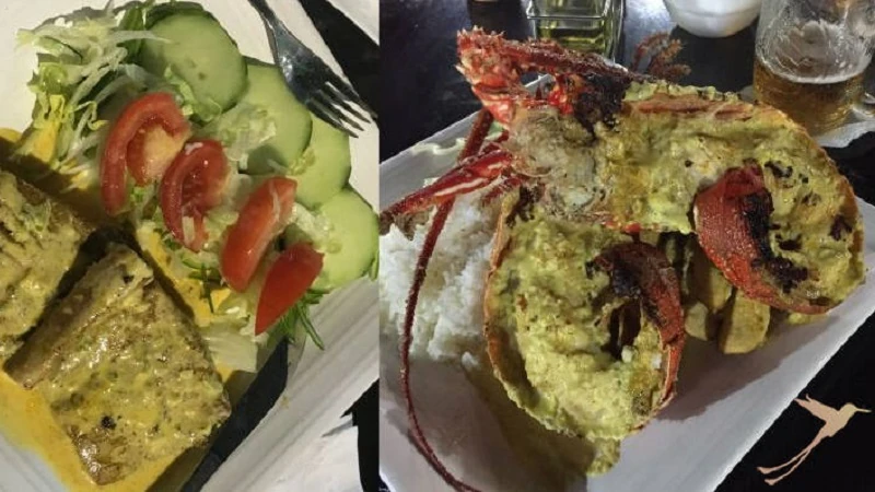 Enjoy delicious seafood on Santa Cruz.