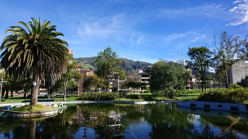 empty Alameda park in Quito