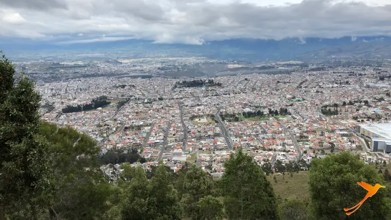 city of Ambato from above
