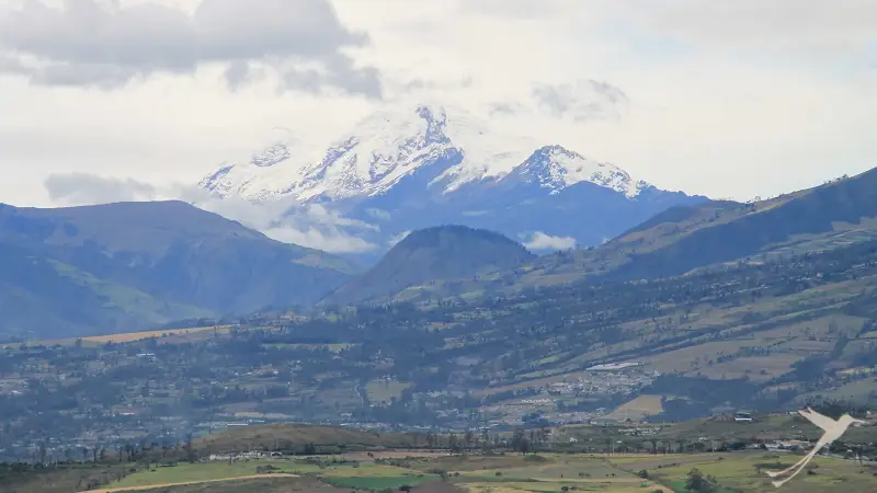 Enjoy great views of the Cayambe volcano