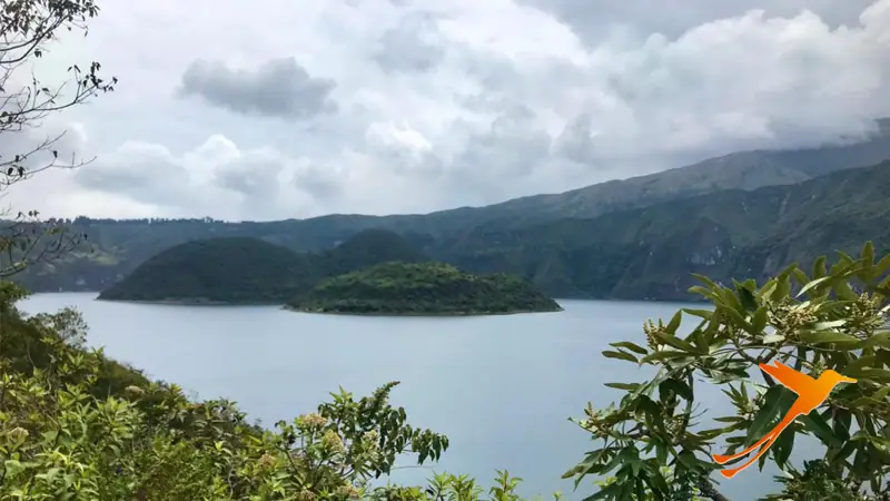 Cuicocha lagoon in the province of Imbabura