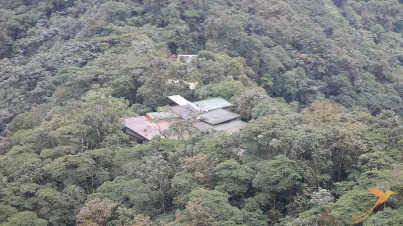 view over the Mashpi Lodge from above