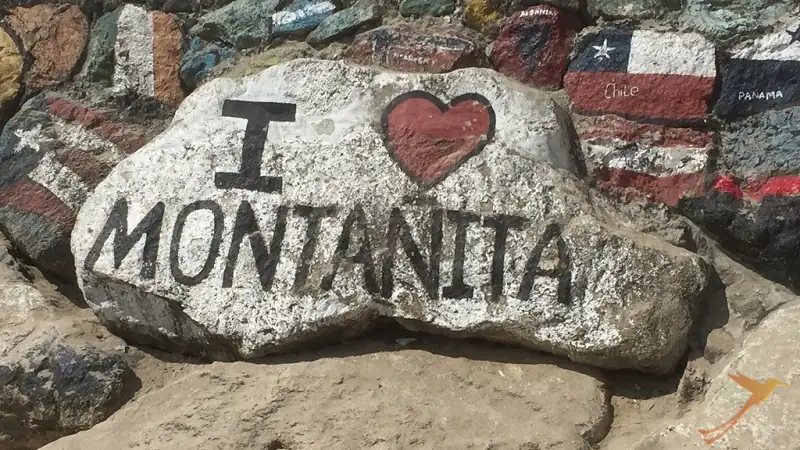 rock with montañita painting
