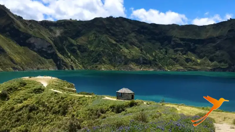 Paisaje en la laguna de Quilotoa