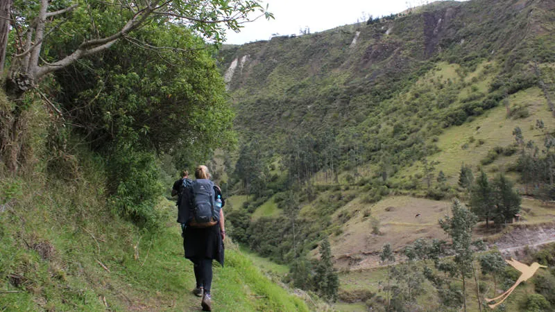 Discover varied landscape on your hike to Quilotoa