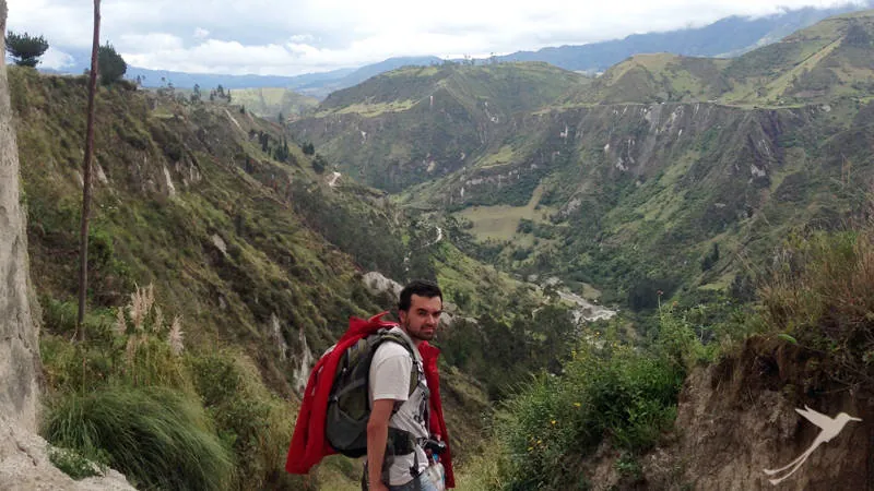 The way to Quilotoa leads through spectecular landscape