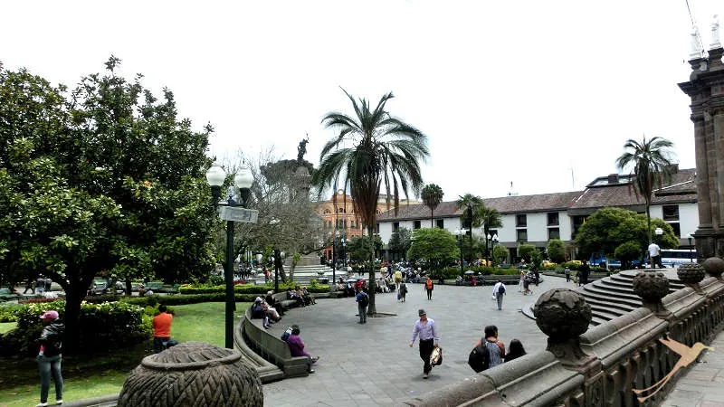 The Plaza Grande is the most famous square in the old town of quito.