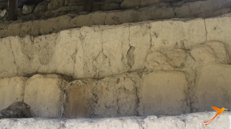 stone wall in the archeological site of Cochasqui