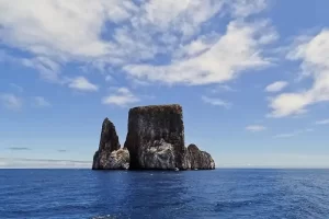 rock formation Kicker Rock from the side