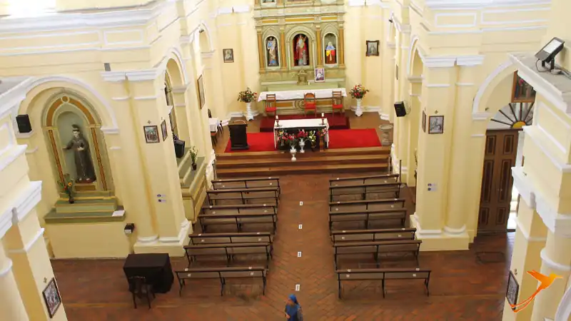 inside the church of Santa Barbara