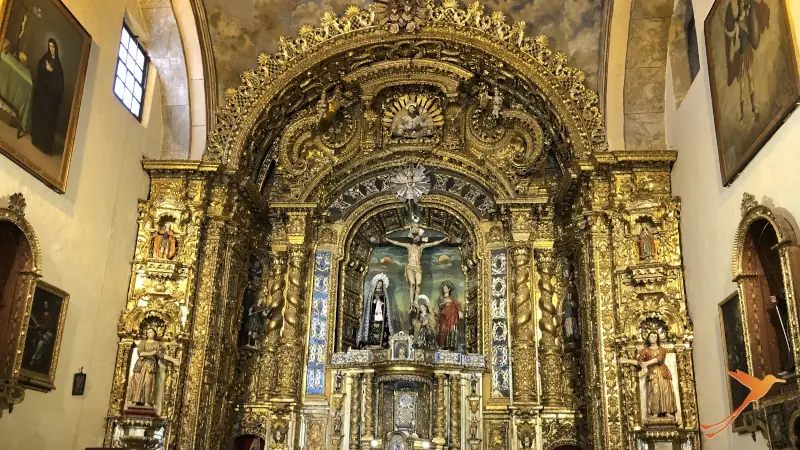 inside one of the churches of Quito