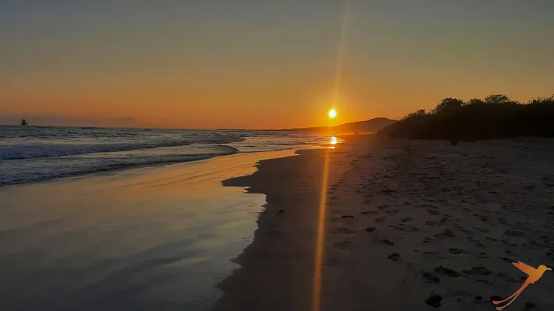 sunset at a beach of Isabela Island