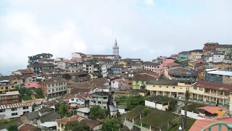 view over the town of Zaruma