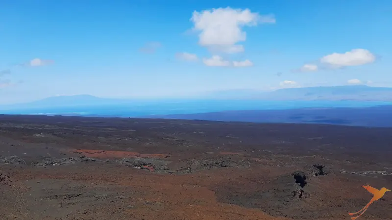 landscape volcano Sierra Negra with Elizabeth Bay in the background