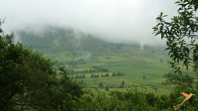 Paisaje dentro del cráter de Pululahua