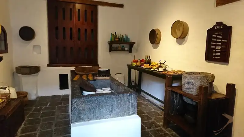 cooking area in the museum del Carmen alto