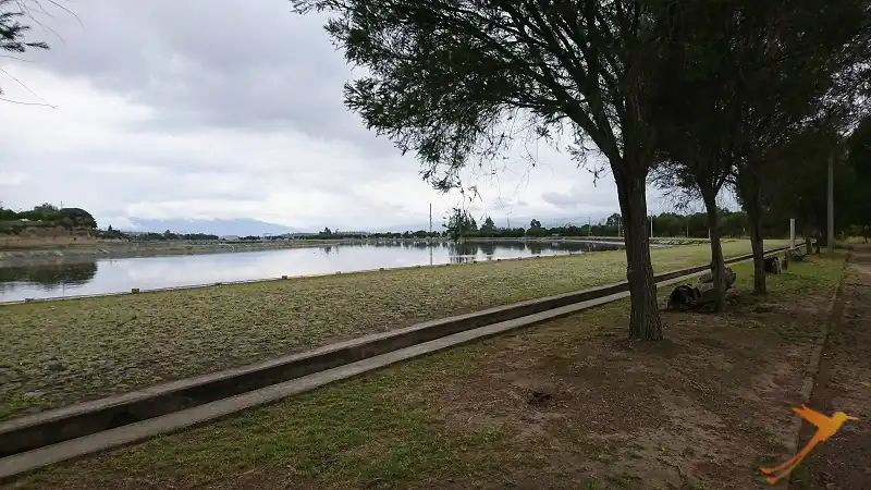 way along the water reservoir in Cumbaya