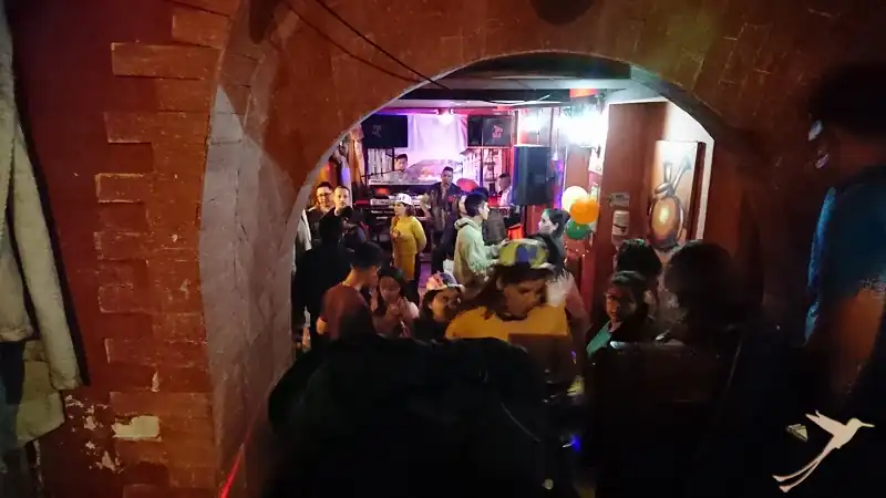party during carnival in the La Ronda street