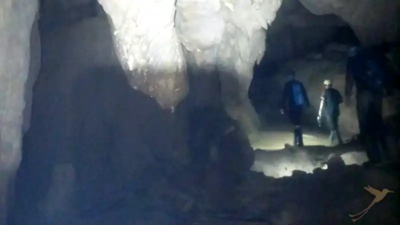 rocky tunnel inside the Tayos Cave