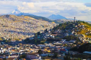 view over Quito with panecillo