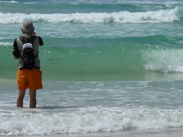 el océano en la bahía de Tortuga en Santa Cruz