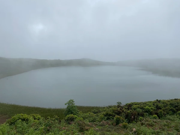 fogg over the El Junco lagoon on San Cristobal