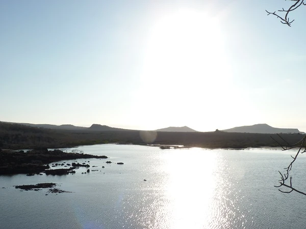 lagoon at Cormofrant Point on Floreana Island
