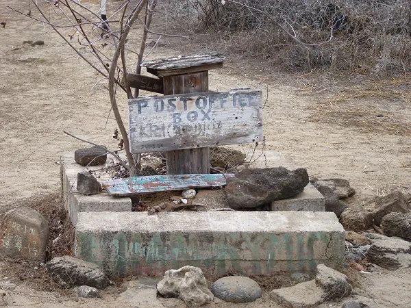 historical post box on Floreana Island