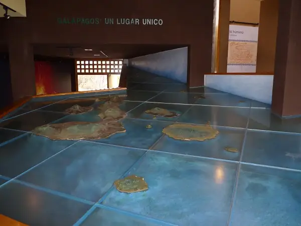 exhibition inside the interpretation center on San Cristobal