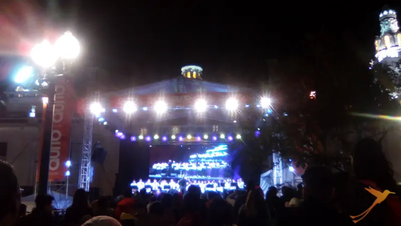 hay muchos conciertos durante las fiestas de Quito