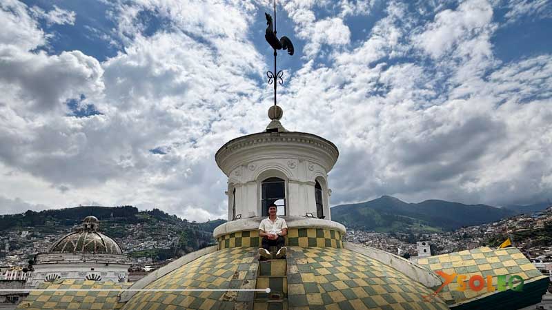 Quito Cathedral domes on a sunny day
