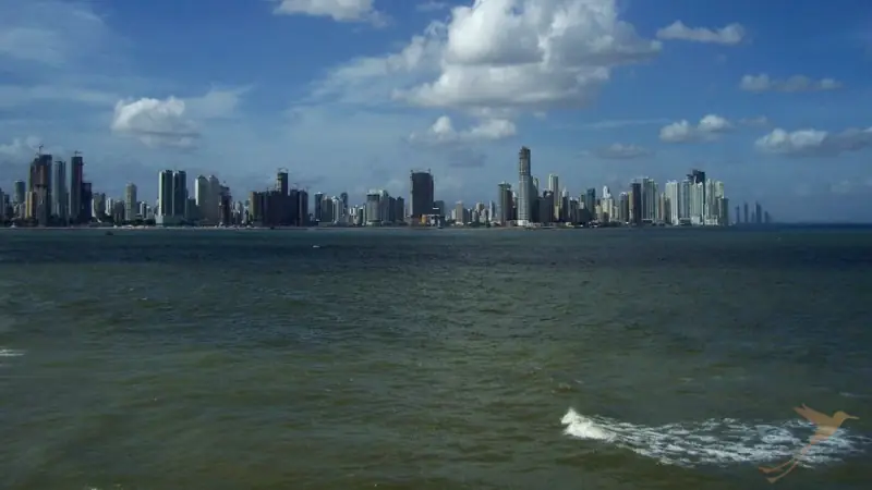 view to the modern part of Panama City