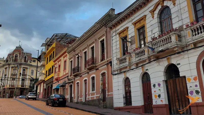 street in the old town of Quito