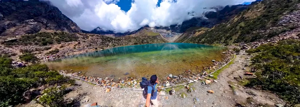 Turquoise Humantay Lake near Cusco, Peru – mountain lake in the Salkantay region with high Andean peaks