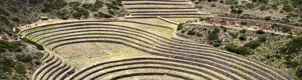 Circular Inca terraces of Moray in Peru's Sacred Valley