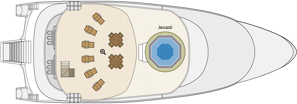 Plano de cubierta del Galápagos Horizon: cubierta superior