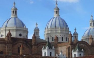 The cathedral of Cuenca has beautiful cupolas. To see on the Andean Highlights Tour.