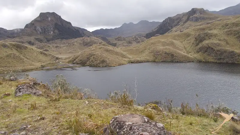 landscape of the Cajas National Park near Cuenca