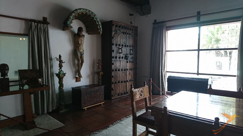 arts collection inside the residence of Guayasamin