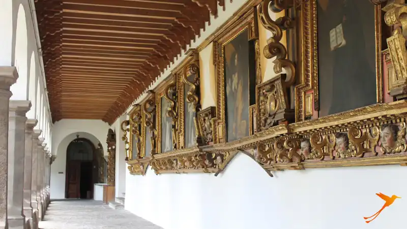 Hall of the church Santo Domingo with paintings