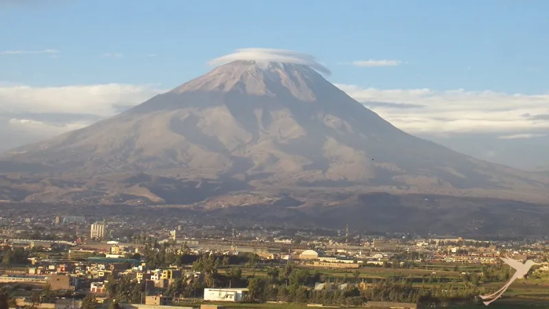 Misti volcano near the city of Arequipa in Peru